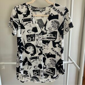 Anatomie black and white comic book pop art print top